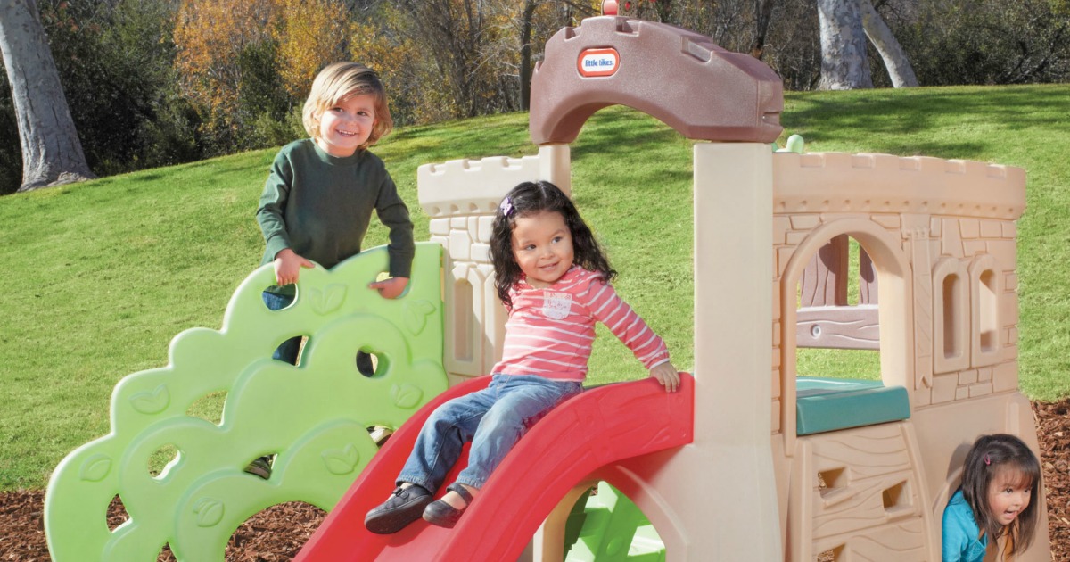 little tikes rock wall and slide