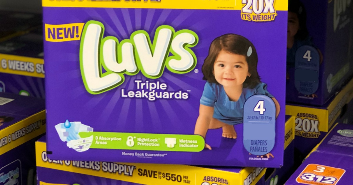 HUGE Luvs Diapers Boxes Only $20.98 Shipped (as Low as 8¢ Per Diaper)