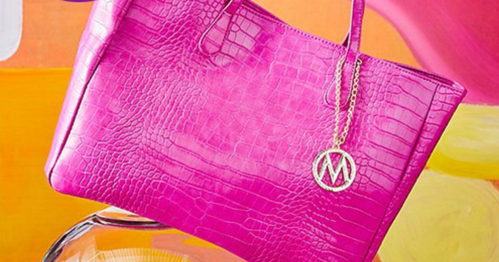 hot pink women's tote-style handbag