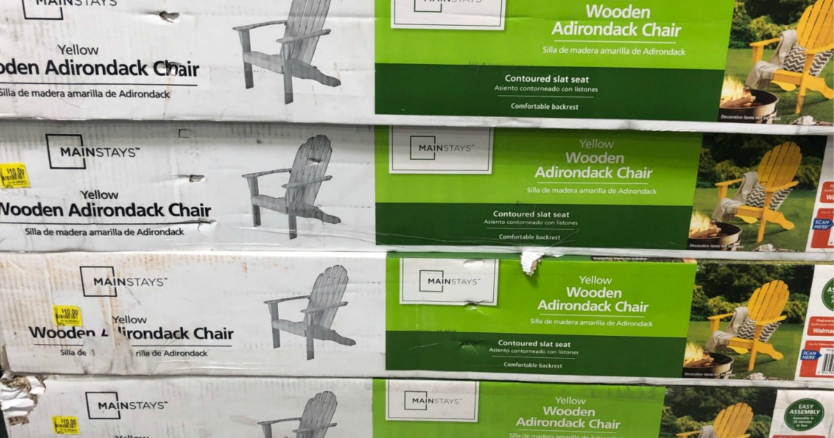 Wooden Adirondack Chairs Possibly Only 10 at Walmart Regularly