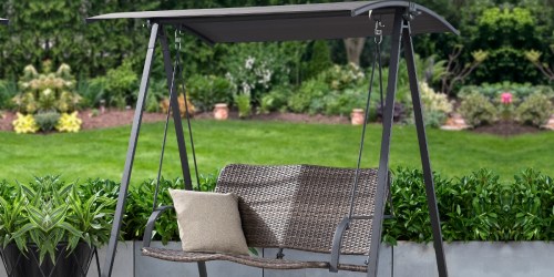 Mainstays Canopy Wicker Patio Swing Just $75 Shipped at Walmart (Regularly $143)