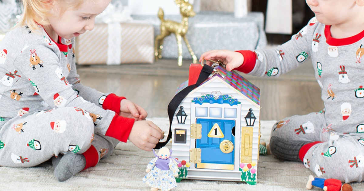 melissa and doug take along wooden doorbell dollhouse