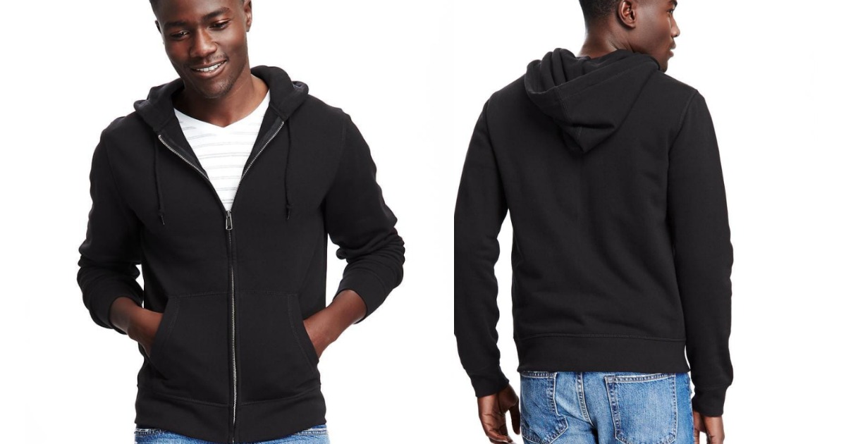 black zip-up sweatshirts