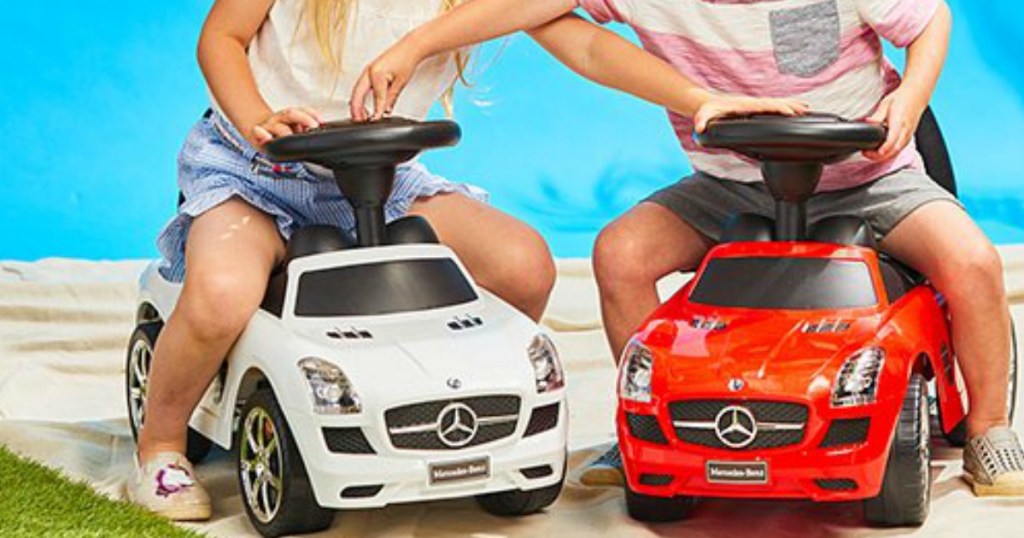 kids on Mercedes & Range Rover Ride-On Cars