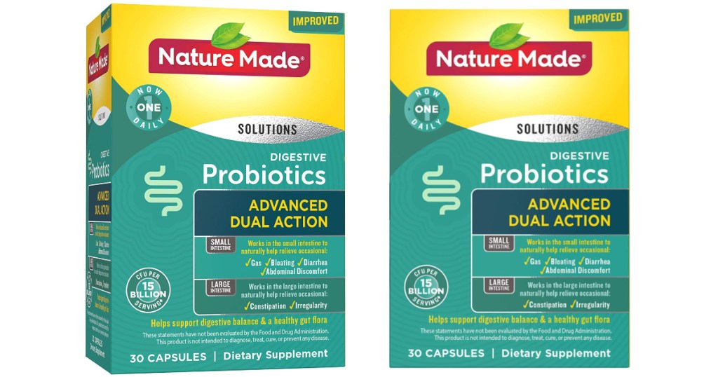 2 boxes of nature made probiotics