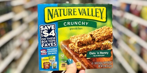 $1/2 Nature Valley Coupon = Granola Bar Boxes from $1.13 Each at Target