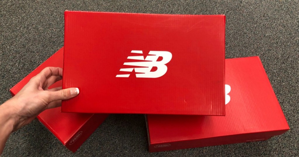 Stack of New Balance Shoe Boxes