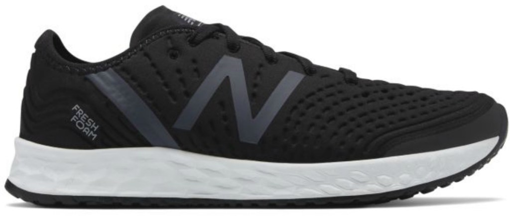 Black New Balance Women's Shoes with white sole and fresh foam