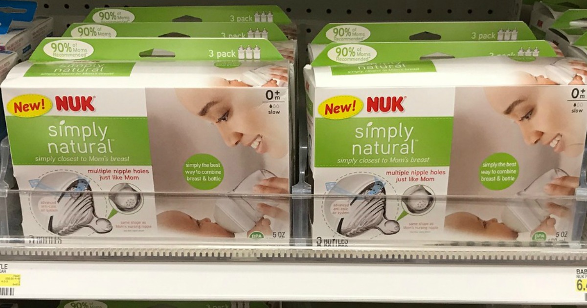 Nuk Simply Natural Bottle Sets on Target store shelf