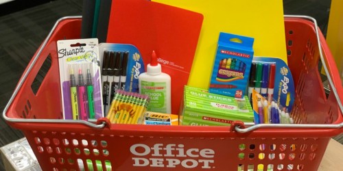 Office Depot School Supply Deals 8/11-8/17 | 10¢ Folders, 33¢ Crayons & More