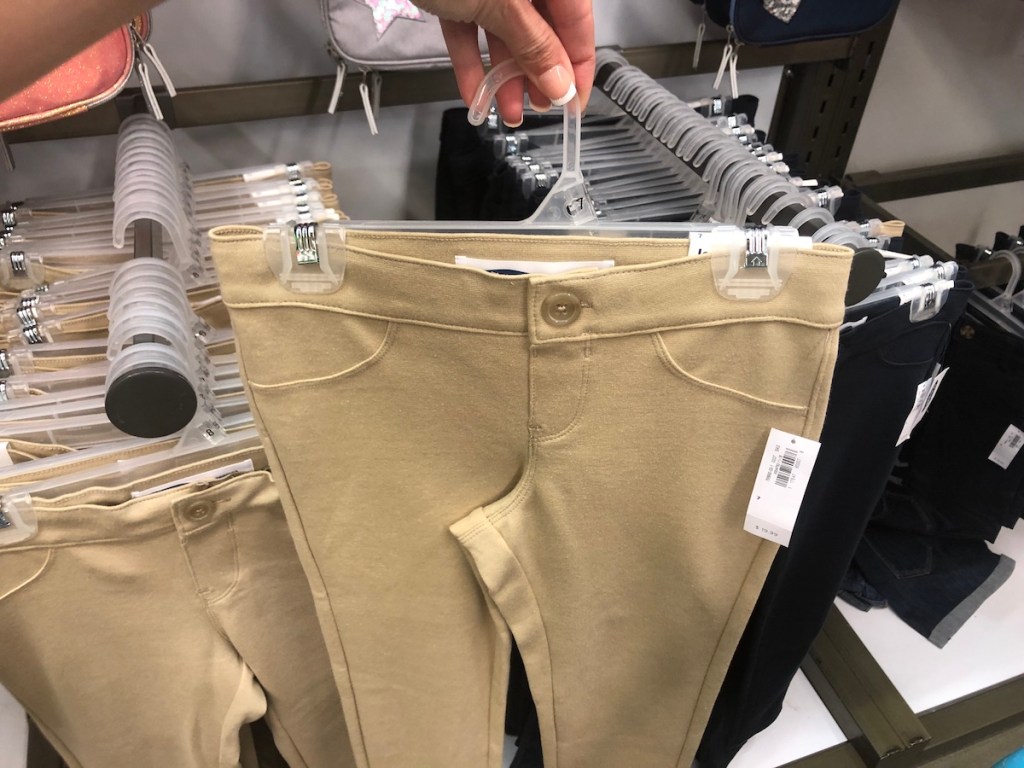 Old Navy Uniform pants on hanger