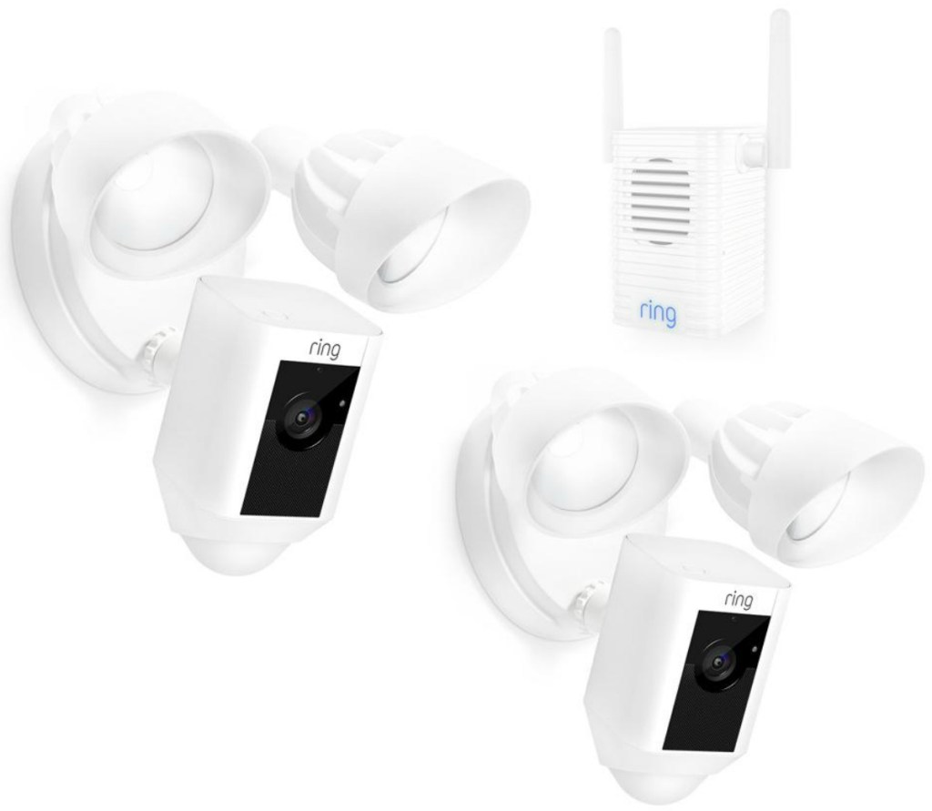 Outdoor surveillance camera 2-pack with router