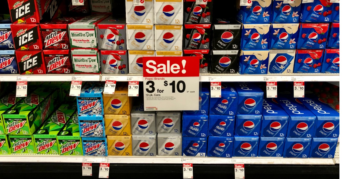 Pepsi 12-Packs As Low As $2.50 Each After Target Gift Card & More