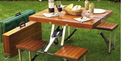 Foldable Picnic Table w/ Bench Seats Only $46.95 Shipped