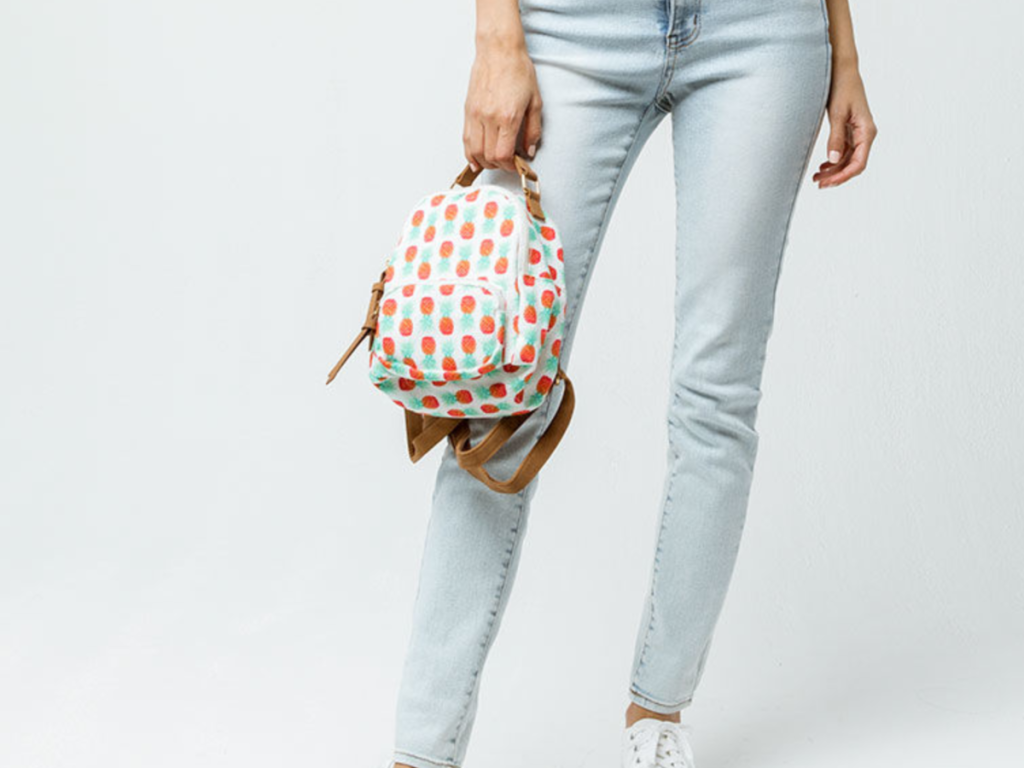 Pineapple Canvas Mini Backpack
