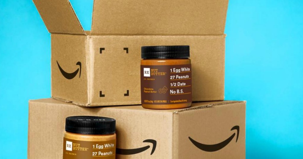 RX peanut butter on an Amazon package