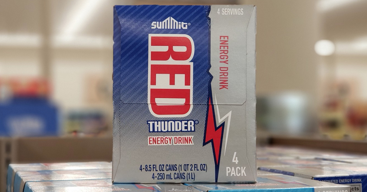 Have You Tried Aldi S Summit Red Thunder Energy Drinks One Reader Claims They Are Red Bull Copycat Hip2save