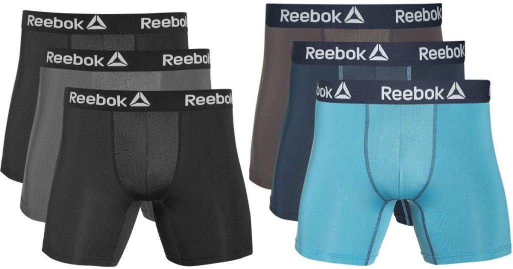 6 pairs of reebok boxer-briefs 