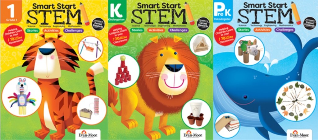 Three STEM activity books from Evan Moor