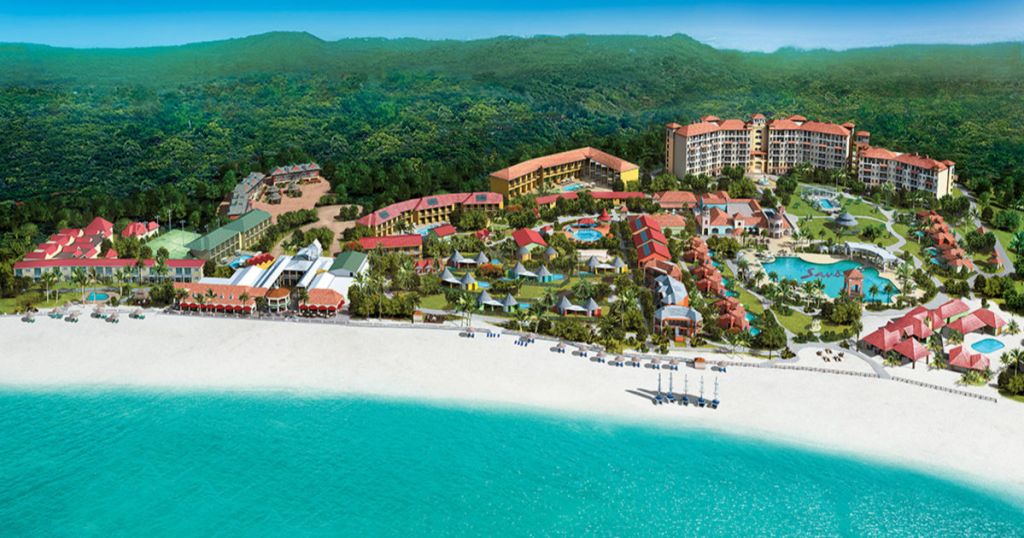 aerial view of sandals grand antigua