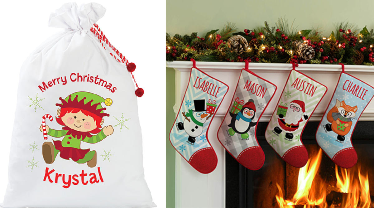 Santa Sack & Jolly Personlized Stockings