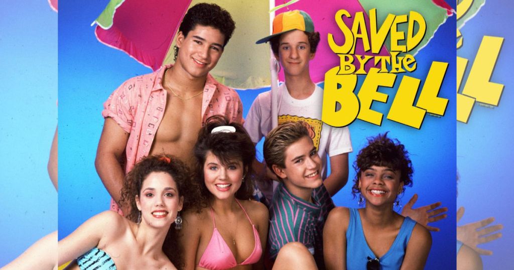 saved by the bell cast with logo