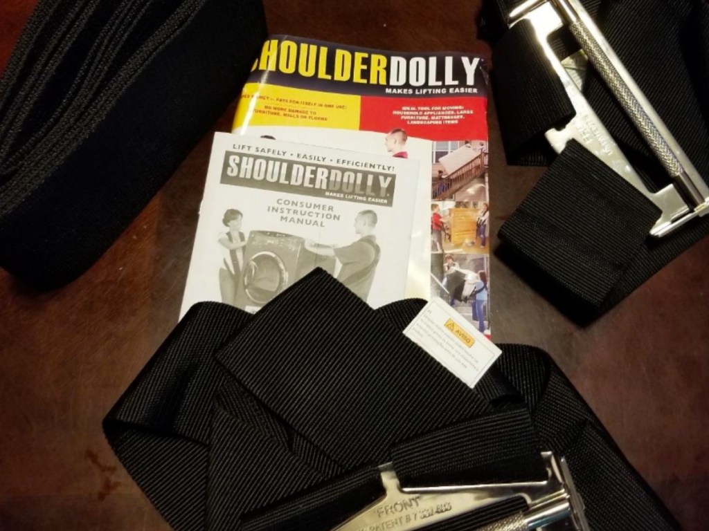 Shoulder Dolly Straps laying on a table
