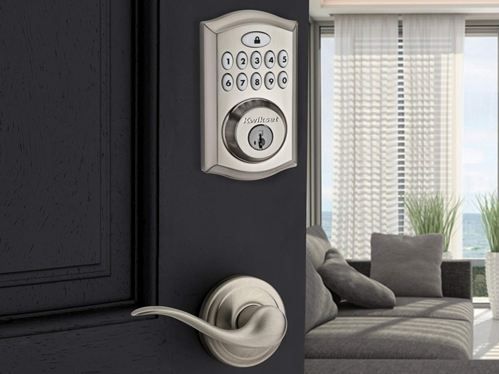 SmartCode Electronic Deadbolt w/ SmartKey Security and Tustin Passage Lever
