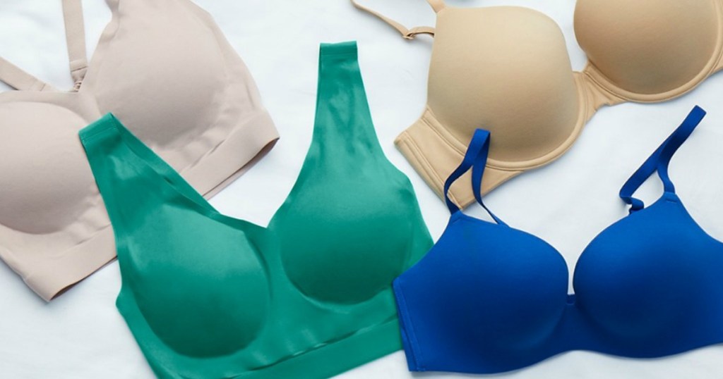 various women's bras