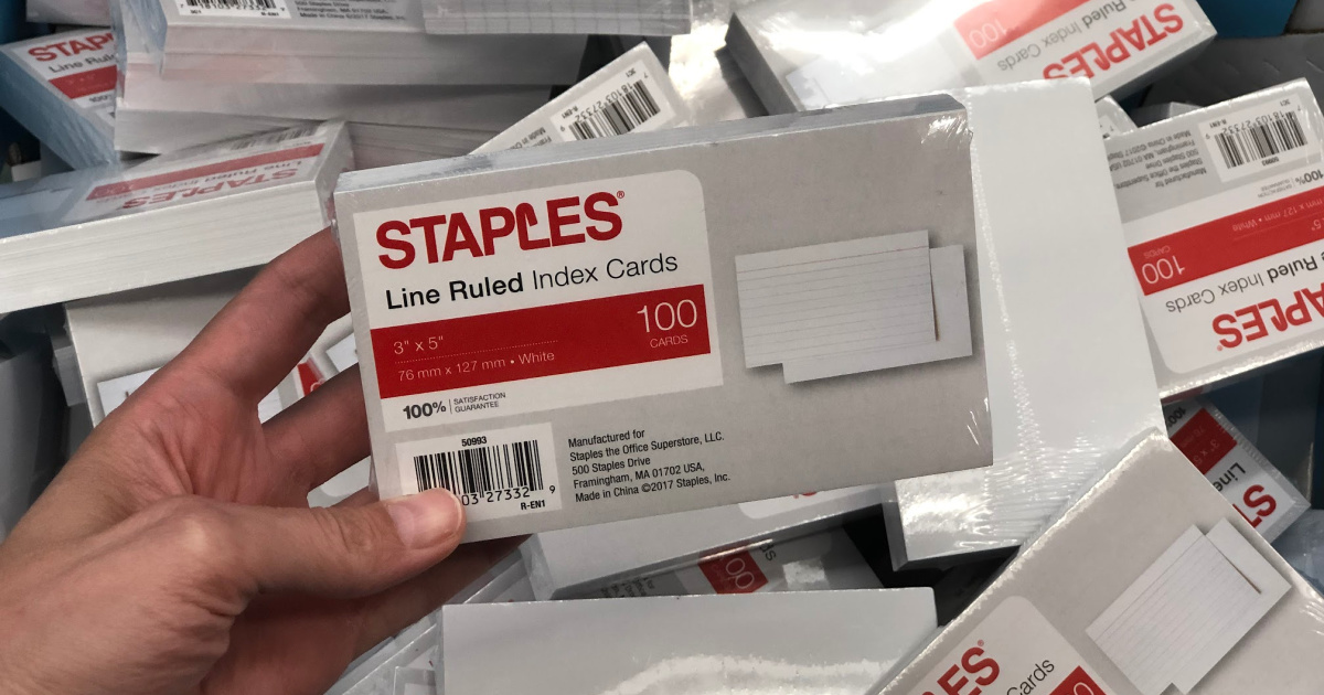Staples Index Cards bought at the Staples back to school sale