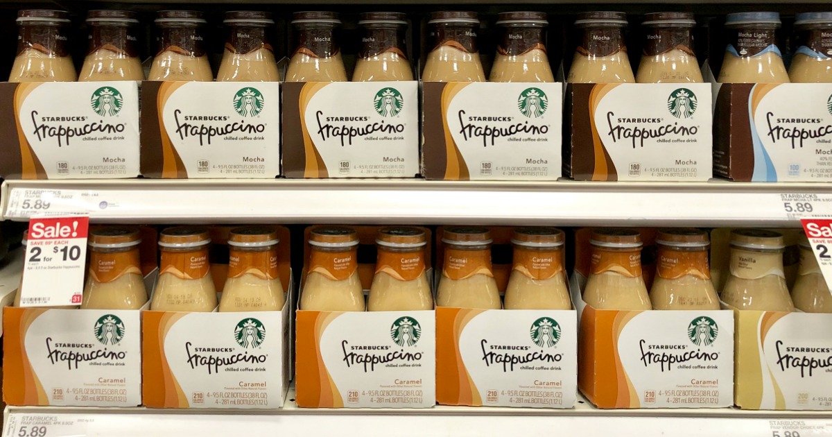 frappuccino drinks on shelf at target