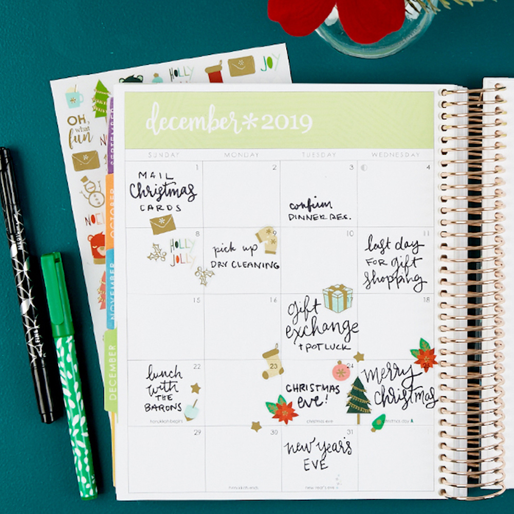 planner with stickers