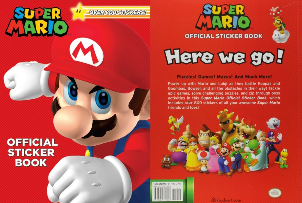Official Mario Brother Sticker Book 