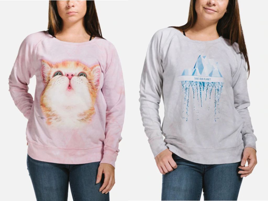 The Mountain Women's Pullovers with cat and ice