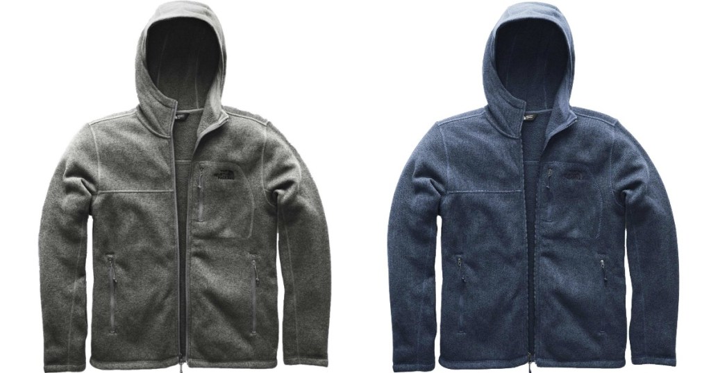 the north face mens hoodies in gray and blue