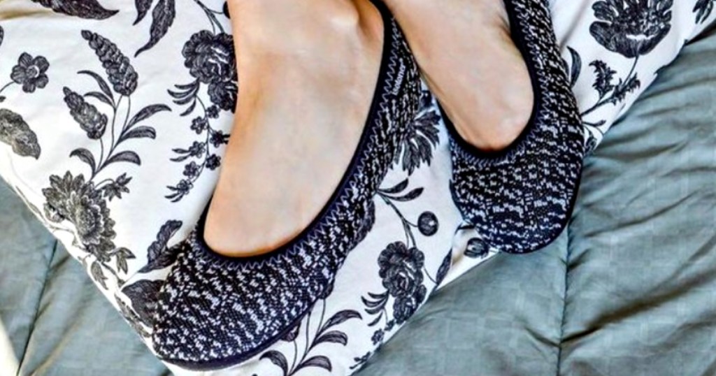 woman wearing paris travel ballerina slippers