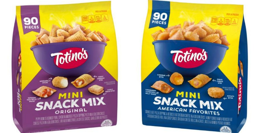 bags of Totino's Snack Mix