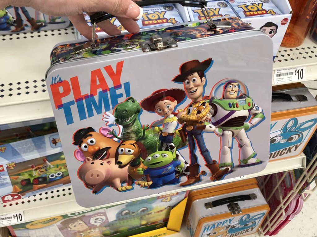 Hand holding Toy Story 4 Lunch Box Container