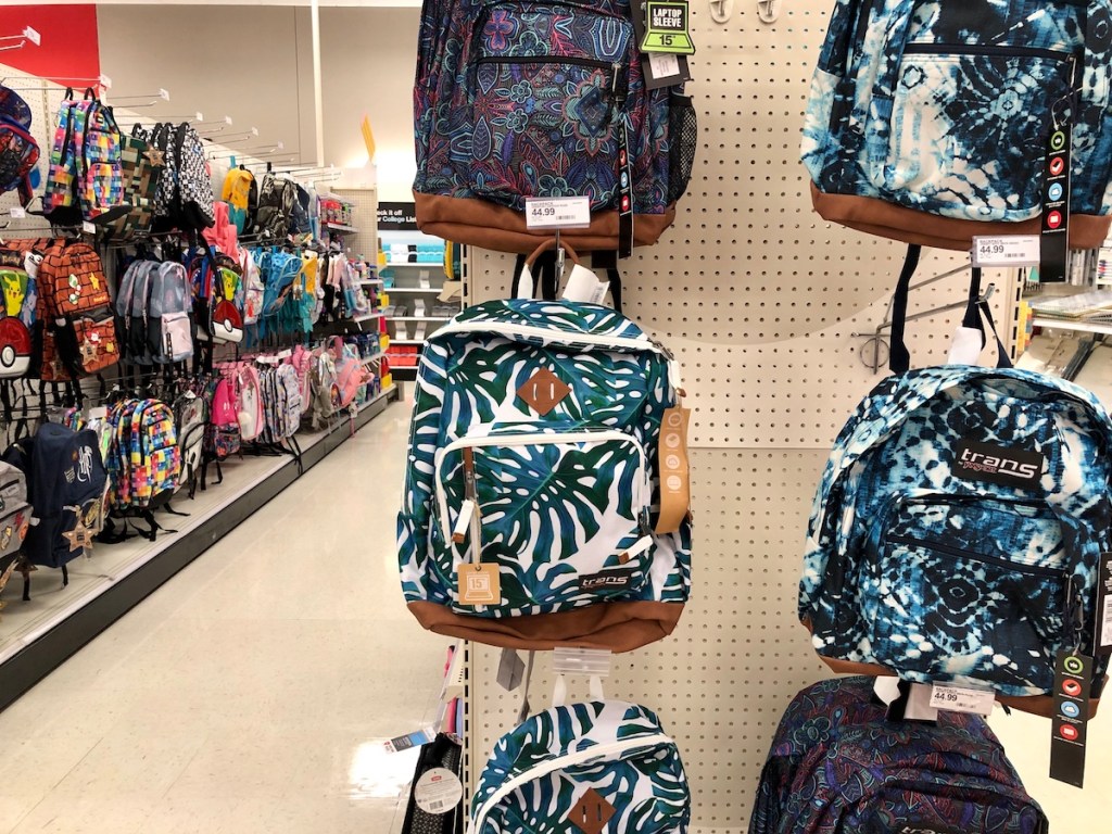 Jansport backpacks at Target