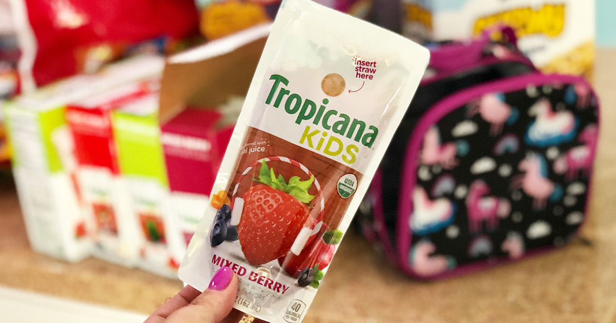 Tropicana Kids Organic Juice Drink Pouches 32Count Only 7.25 Shipped