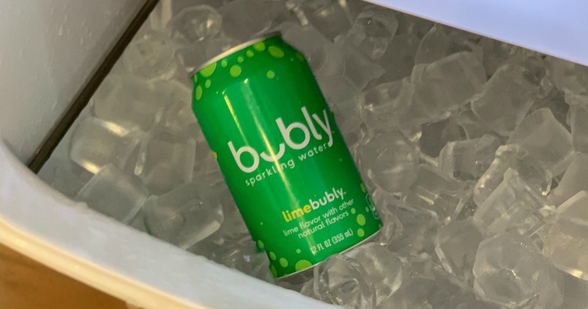 bubly sparkling water on ice