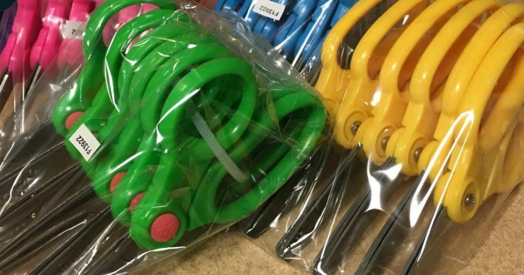 green and yellow wrapped up westcott kids scissors