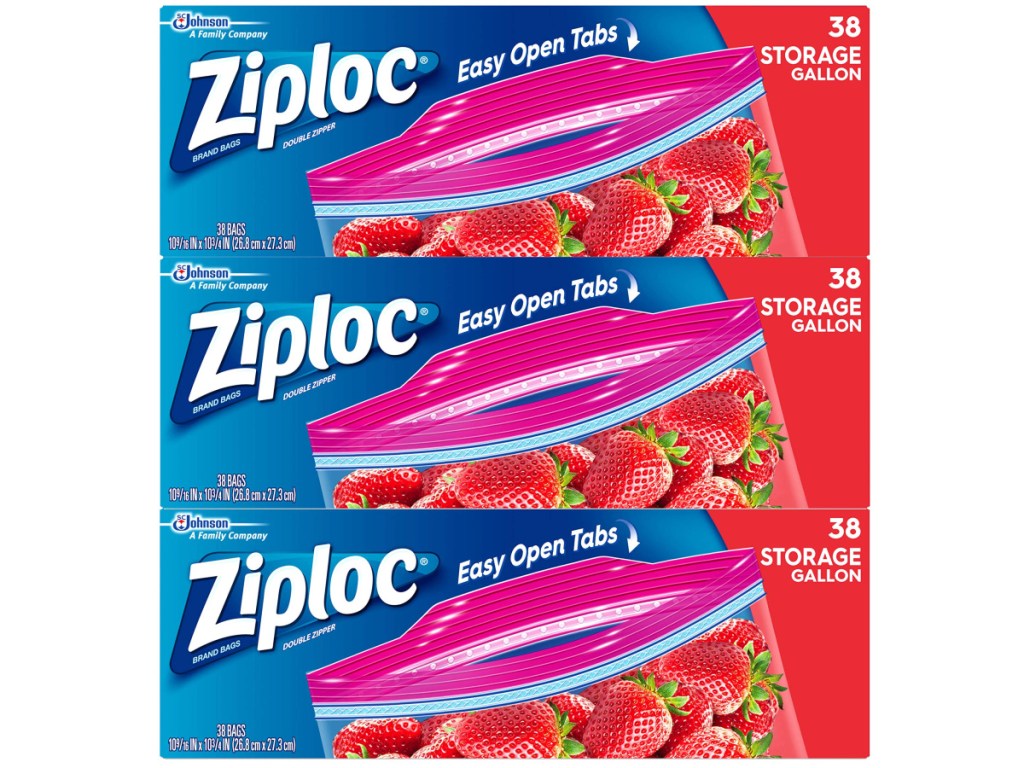 THREE Ziploc XL Sandwich Bags 30Count Packs Only 6 Shipped at Amazon