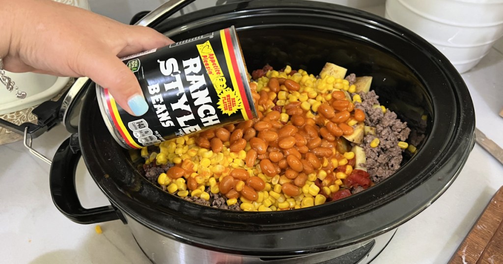 adding ranch style beans to cowboy beans