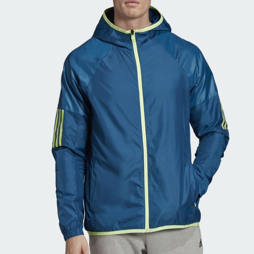 Men's windbreaker blue jacket from adidas 