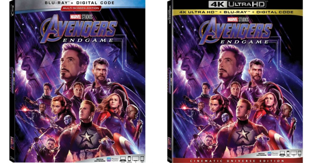 avengers end game blu-ray digital 4k HD covers