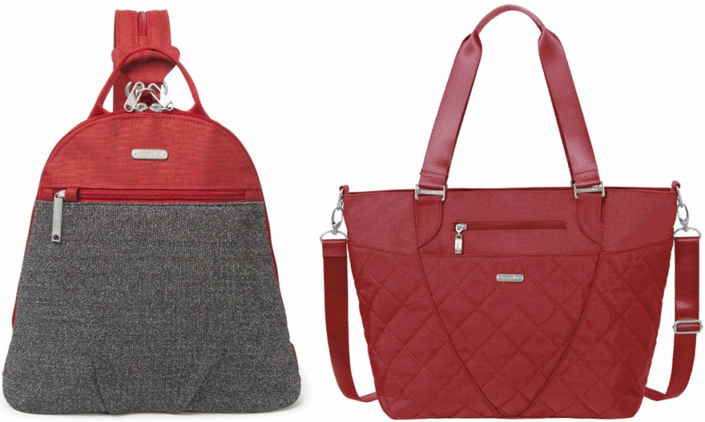 baggellini brand bags in red - backpack & handbag