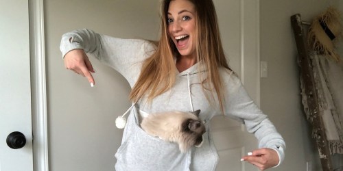 Cat Owners, You’ll Love This Cat Pouch Hoodie on Amazon