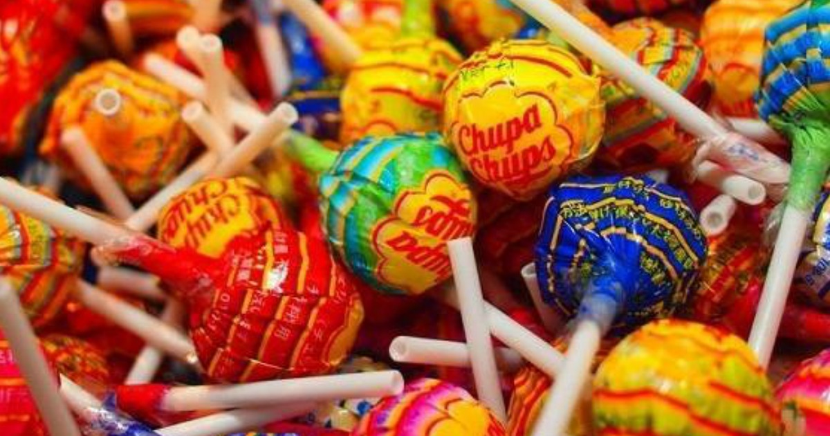 colorful chupa chups lollipops