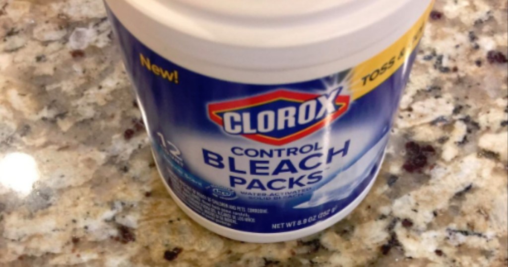 clorox control bleach packs on counter